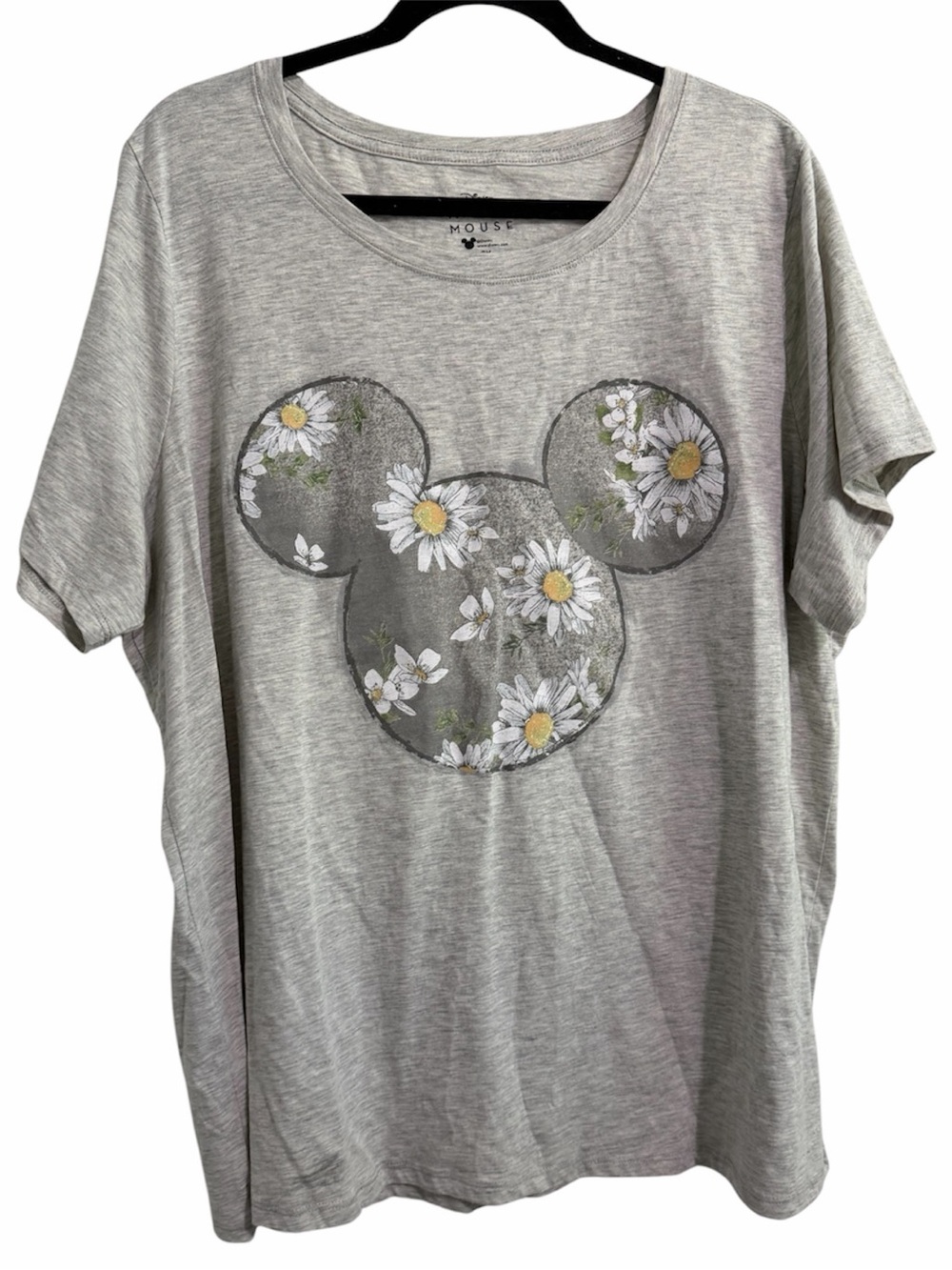 Disney Mickey Mouse Daisy Graphic Tee Plus Size 2X Gray Short Sleeve T-Shirt